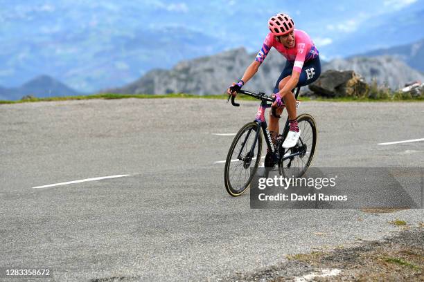 Hugh Carthy of The United Kingdom and Team EF Pro Cycling / during the 75th Tour of Spain 2020, Stage 12 a 109,4km stage from Pola de Laviana to Alto...