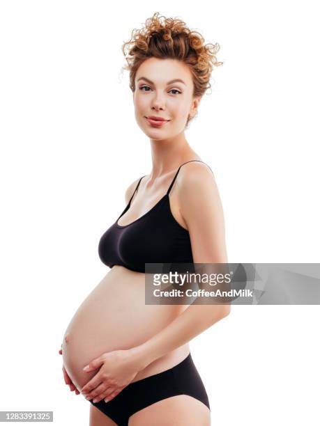 美しい妊婦 - pregnant redhead ストックフォトと画像