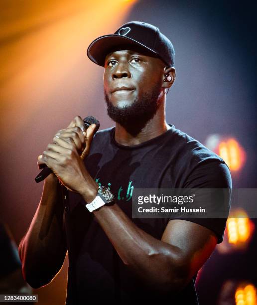 Stormzy performs on stage during McDonald's I'm Lovin' It Live at The Printworks on November 01, 2020 in London, England.