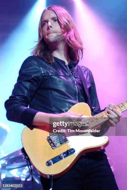 James Valentine of Maroon 5 performs at HP Pavilion on November 6, 2007 in San Jose, California.