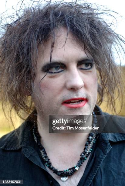 Robert Smith of The Cure poses during the Download Festival at Shoreline Amphitheatre on October 6, 2007 in Mountain View, California.