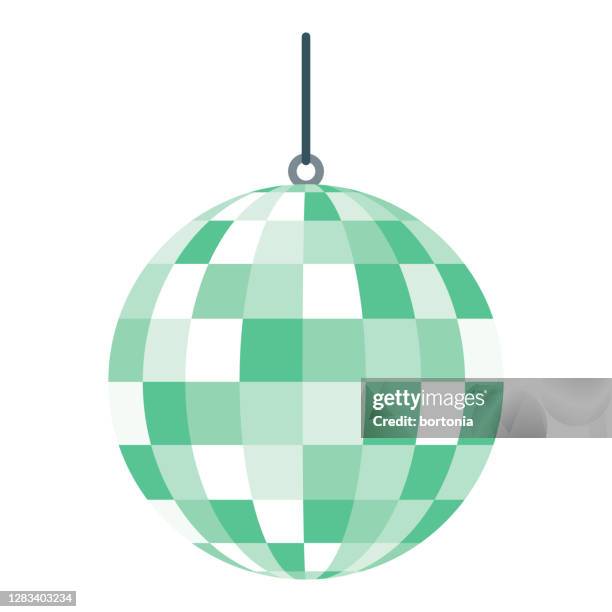disco ball icon on transparent background - disco ball stock illustrations