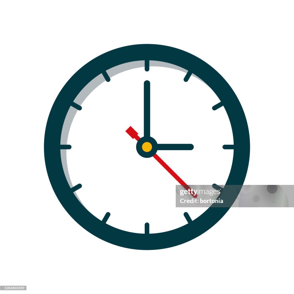 Time Icon on Transparent Background
