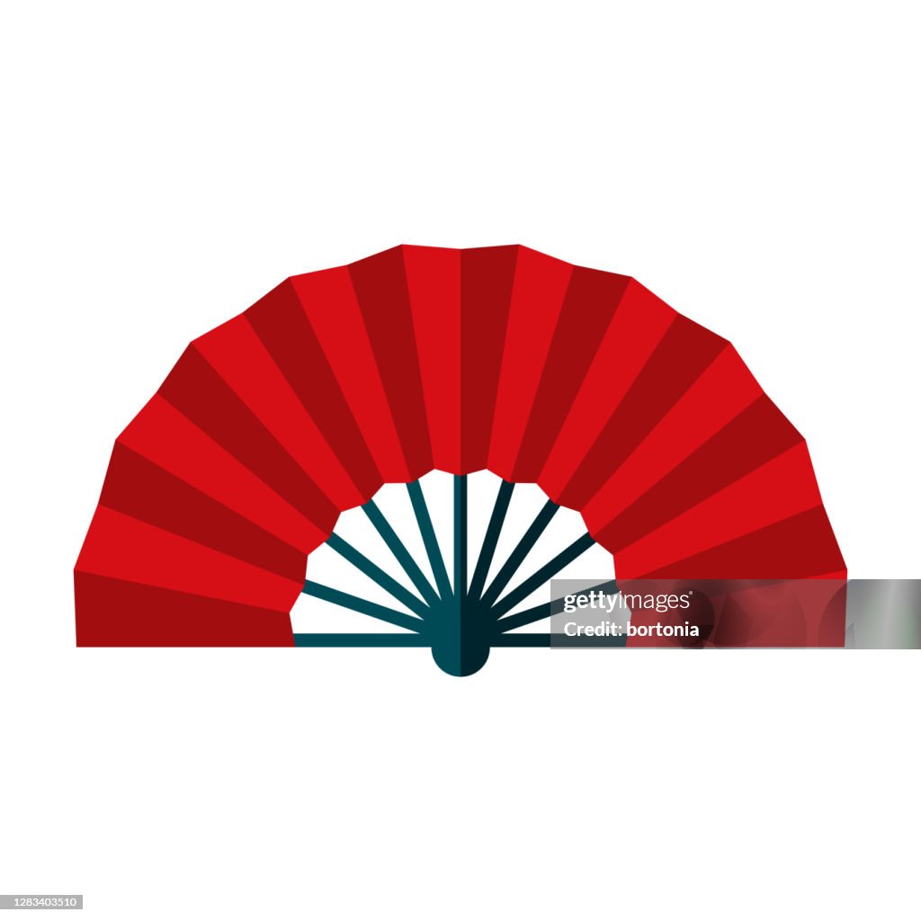 Flamenco Fan Icon auf transparentem Hintergrund