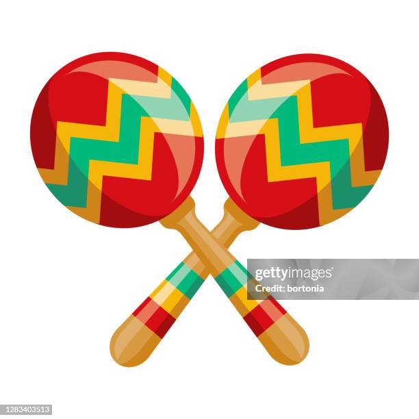 stockillustraties, clipart, cartoons en iconen met pictogram maracas op transparante achtergrond - maracas