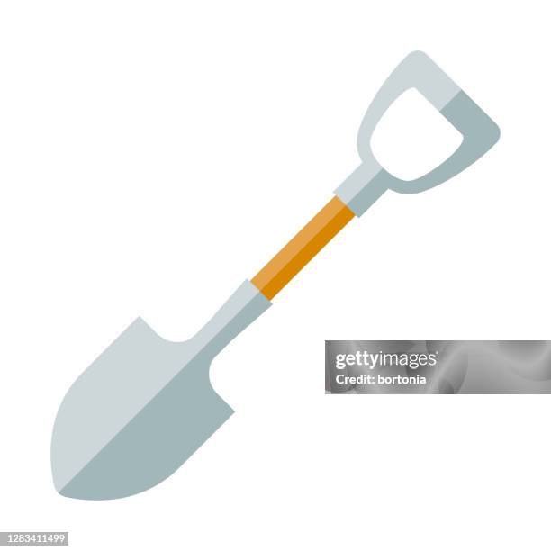 schaufel-symbol auf transparentem hintergrund - spaten stock-grafiken, -clipart, -cartoons und -symbole