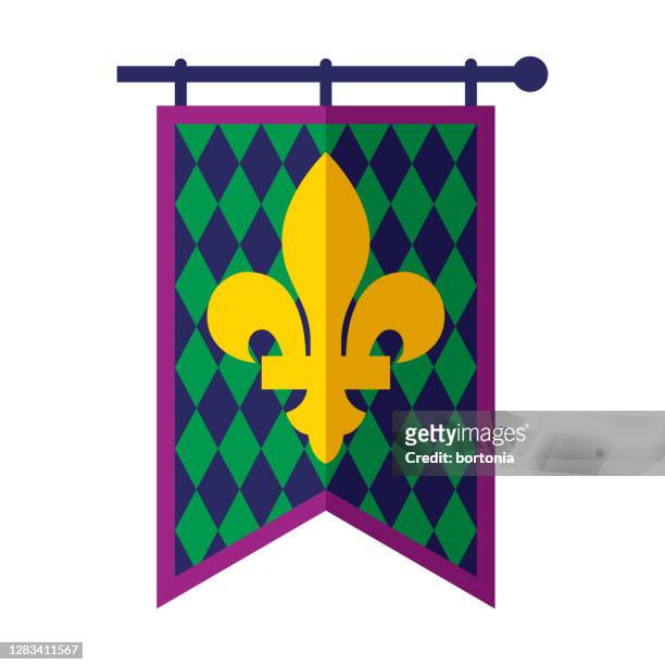 banner icon on transparent background - new orleans parade stock illustrations