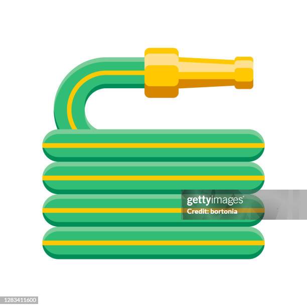 illustrazioni stock, clip art, cartoni animati e icone di tendenza di icona del tubo su sfondo trasparente - garden hose