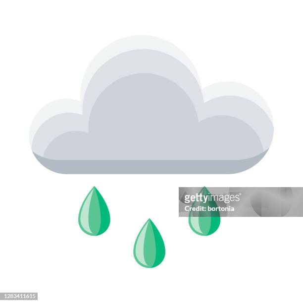 rain icon on transparent background - overcast stock illustrations
