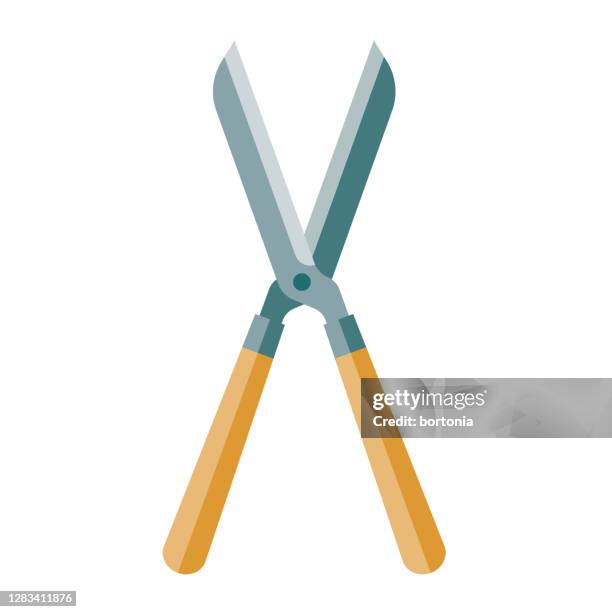 shears icon on transparent background - hedge clippers stock illustrations