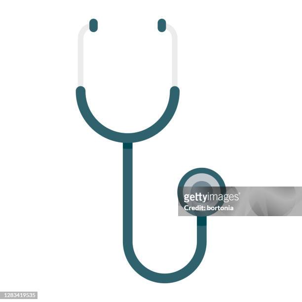 stethoscope icon on transparent background - stethoscope stock illustrations