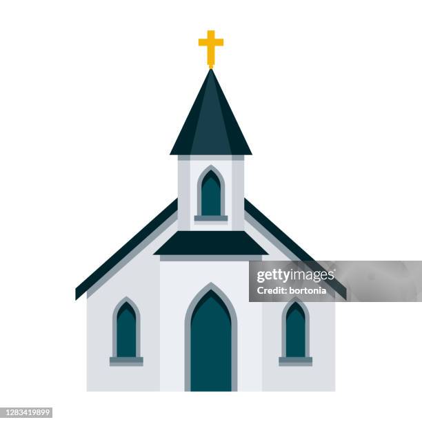 church icon on transparent background - church stock illustrations