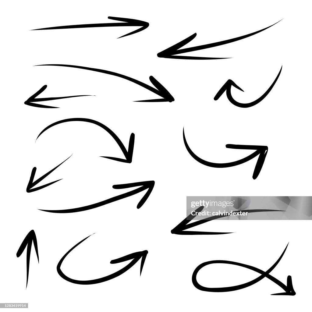 Hand drawn arrow symbols