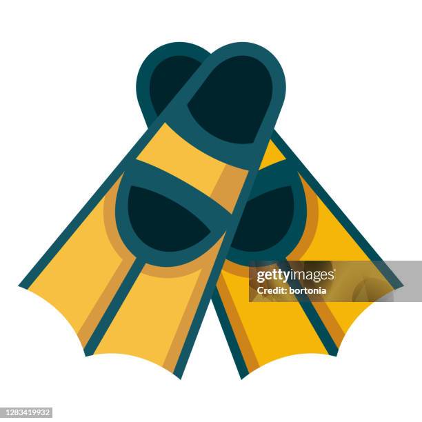 flippers icon auf transparentem hintergrund - schwimmflosse stock-grafiken, -clipart, -cartoons und -symbole