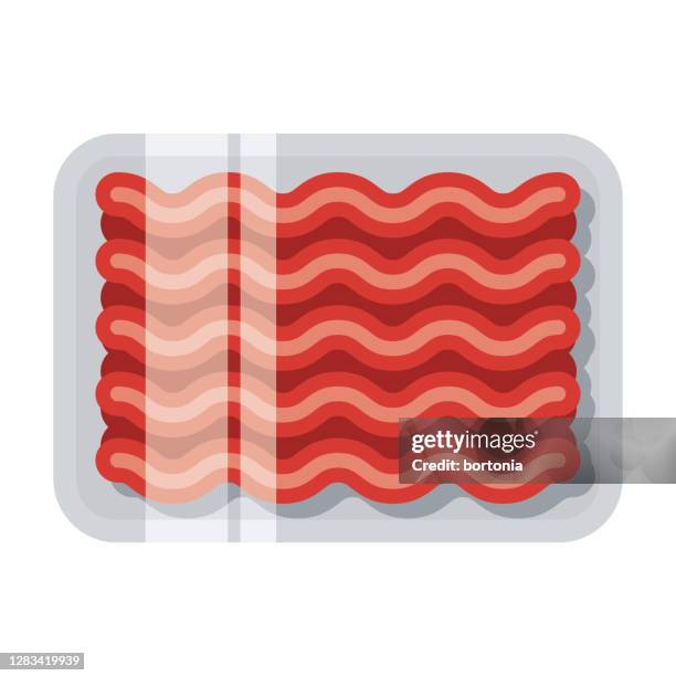 ground meat icon on transparent background - veal stock illustrations