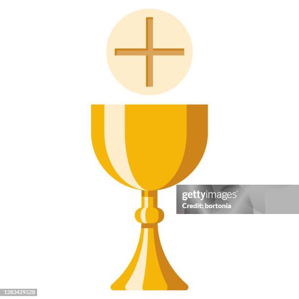 communion icon on transparent background - catholic church stock illustrations