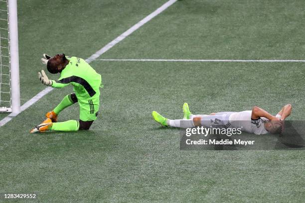 Russell Canouse of D.C. United reacts after scoring an own goal past Bill Hamid during the second half of the game against the New England Revolution...