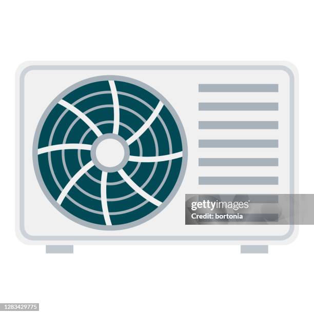 air conditioner icon on transparent background - climate control stock illustrations