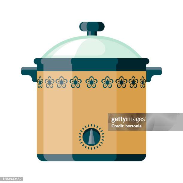 slow cooker icon on transparent background - meal prep container stock illustrations