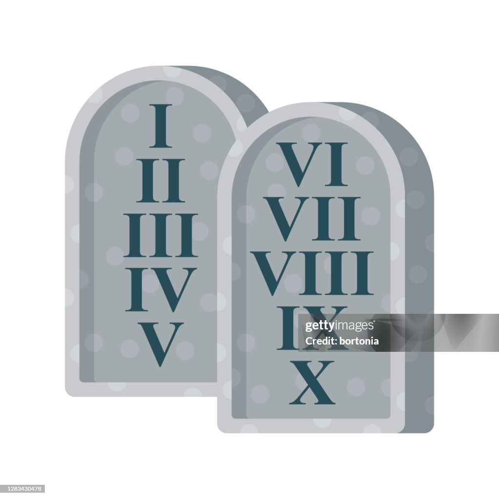 Ten Commandments Icon on Transparent Background