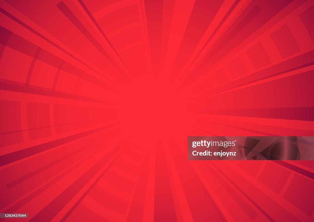 Bright red comic star burst background