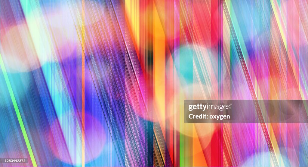 Abstract Multicolored Bokeh Sparkling Circle Spray