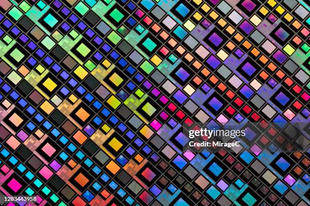 semiconductor wafer macrophotography - silicon stock pictures, royalty-free photos & images