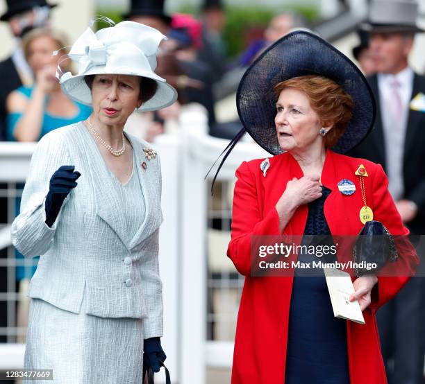 Princess Anne, Princess Royal and Lady Elizabeth Shakerley attend Day 1 of Royal Ascot at Ascot Racecourse on June 18, 2013 in Ascot, England.