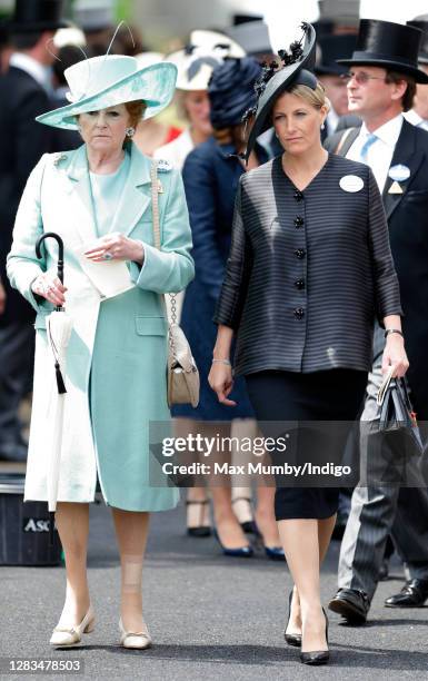 Lady Elizabeth Shakerley and Sophie, Countess of Wessex attend Day 4 of Royal Ascot at Ascot Racecourse on June 21, 2013 in Ascot, England.