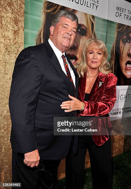 Actress Diane Ladd and William A. Shea, Jr arrives at HBO's "Enlightened" Los Angeles premiere at Paramount Theater on the Paramount Studios lot on...