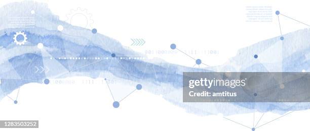 blue paint technology - instagram grid stock illustrations