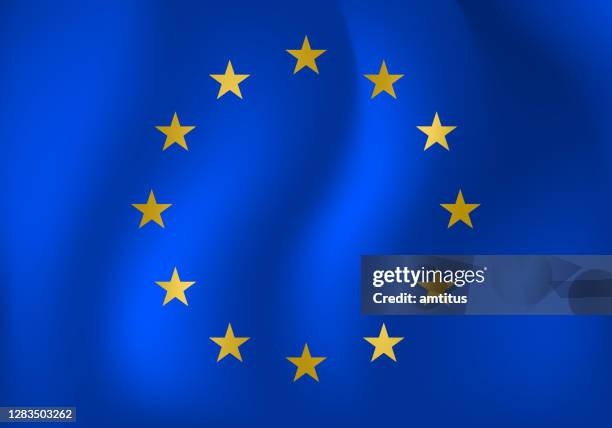 european union flag cloth - economic freedom stock illustrations