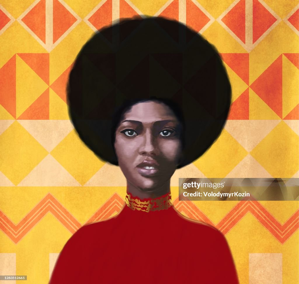 Portrait of a young woman of African type Falashi