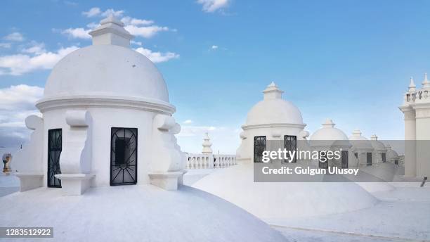 roof of león cathedral, nicaragua - nicaragua fotografías e imágenes de stock