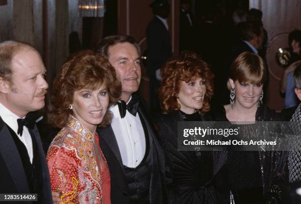 American actress Stefanie Powers, American actor Robert Wagner, Wagner's daughter Katie Wagner, and Wagner's partner, American actress Jill St John...