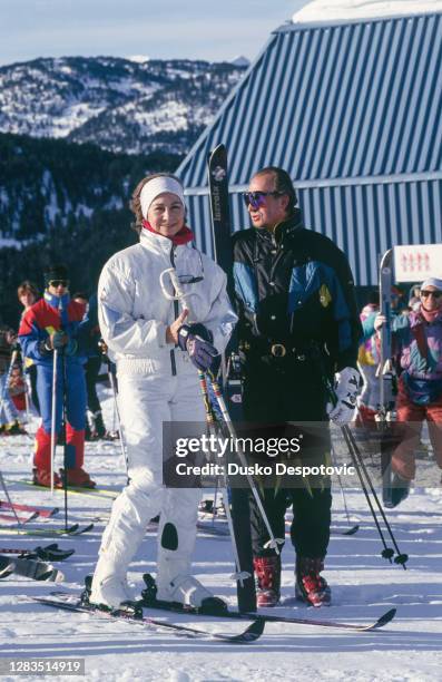 Le Roi Juan Carlos et son épouse la Reine Sophie aux sports d’hiver dans les Pyrénées.