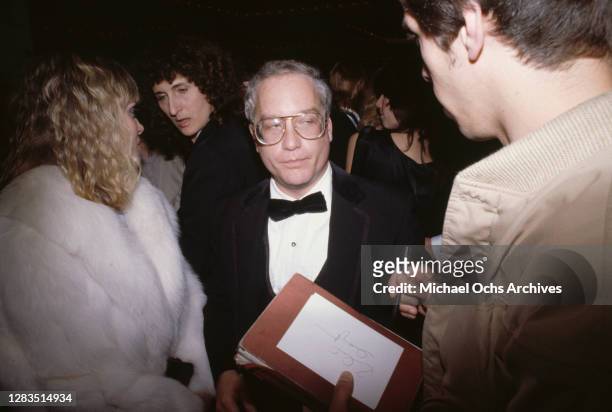 American actor Richard Dreyfuss attends the 40th Annual Golden Globe Awards, held at the Beverly Hilton Hotel in Beverly Hills, California, 29th...