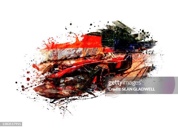 racing car painting - motorsport abstract stock pictures, royalty-free photos & images