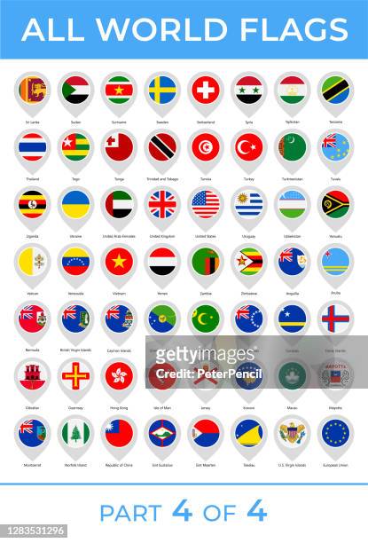 ilustrações, clipart, desenhos animados e ícones de bandeiras mundiais - vetor round pin flat ícones - parte 4 de 4 - serbia