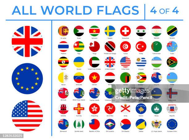 stockillustraties, clipart, cartoons en iconen met world flags - vector round flat icons - deel 4 van 4 - vietnam