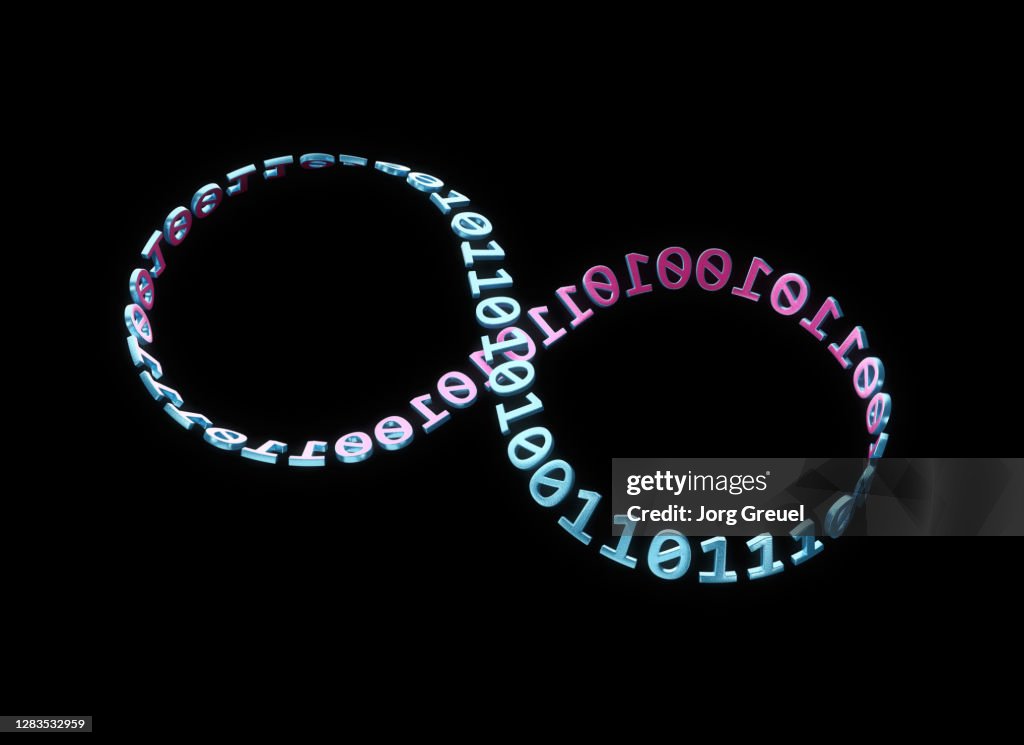 Binary Numbers Forming An Infinity Symbol High-Res Stock Photo - Getty ...