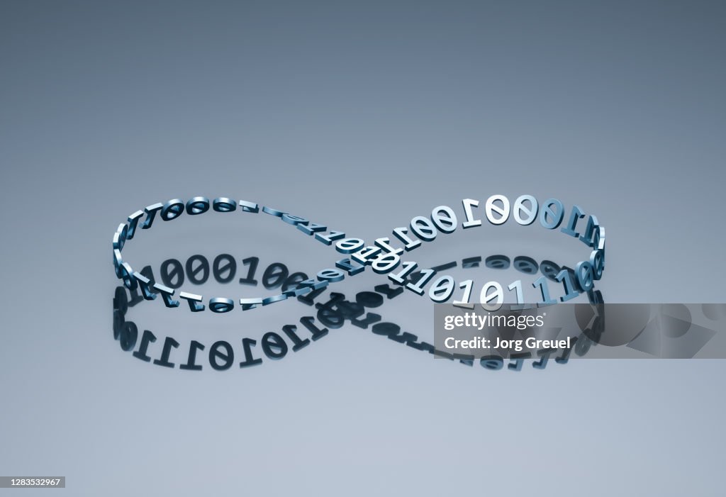 Binary Numbers Forming An Infinity Symbol High-Res Stock Photo - Getty ...