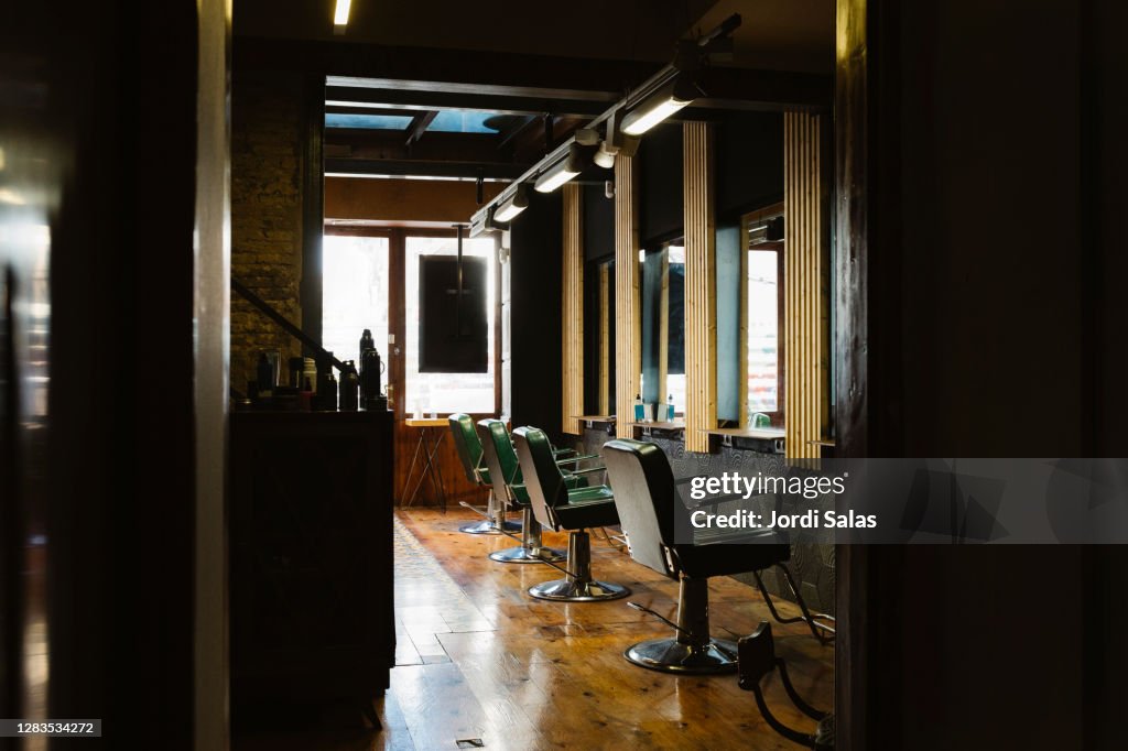 Interior of a hairdresser shop