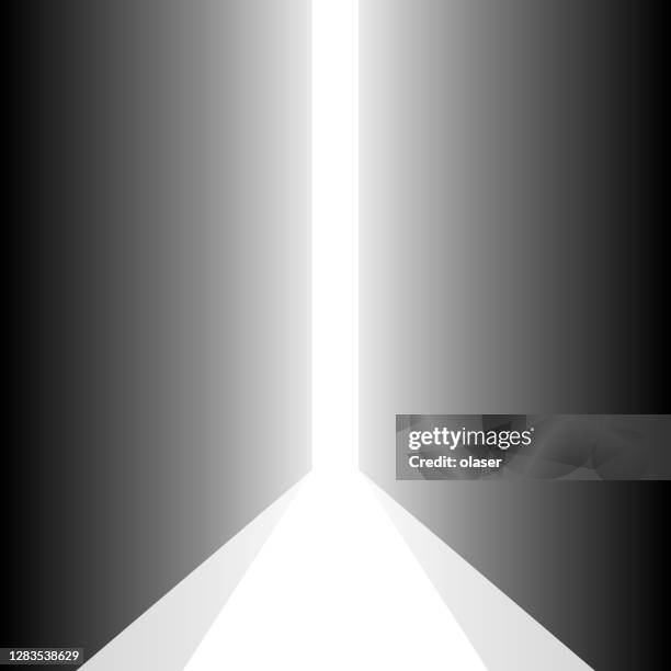 bright future, door or gap with bright light. - bright future stock illustrations