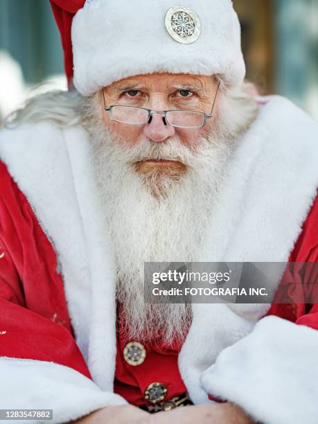 Weihnachtsmann Outdoorporträt Stock-Foto