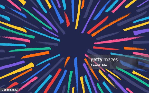 stockillustraties, clipart, cartoons en iconen met abstracte achtergrond voor streepjesverflijnen - focus