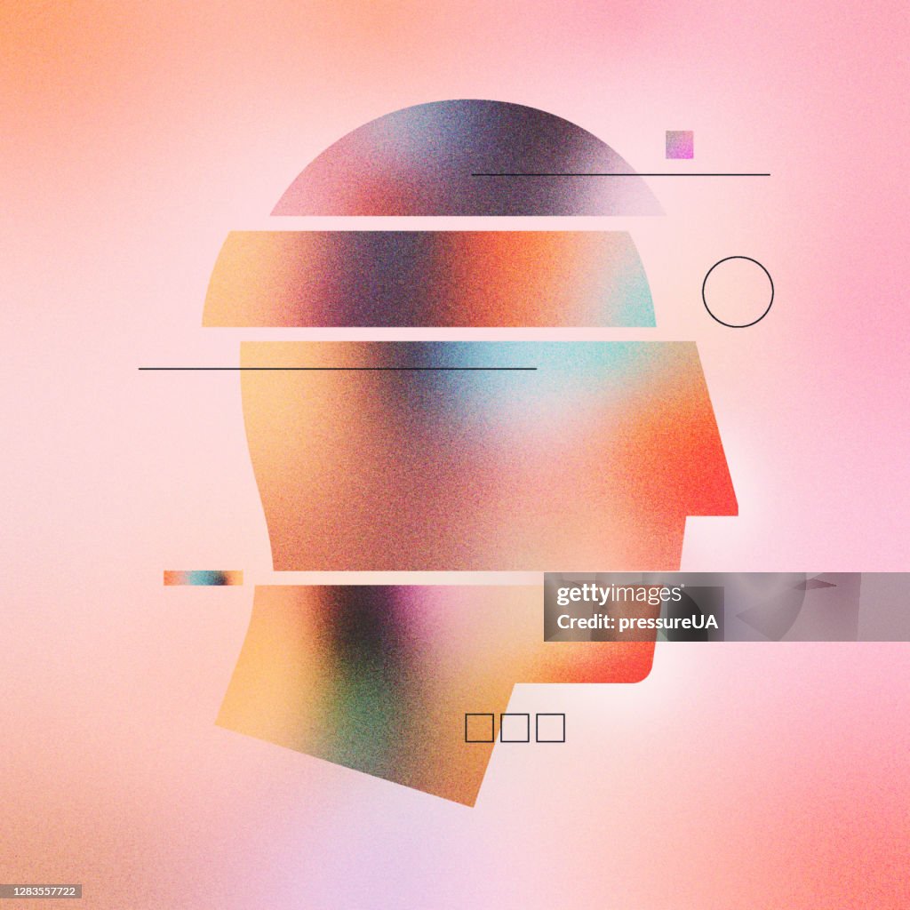 Abstracte menselijke hoofd Infographic Illustratie