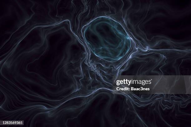 abstract marble effect painting - black smoke stock-fotos und bilder