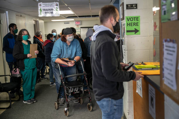 MI: Michigan Voters Line Up At The Polls On The Last Day Of Early Voting