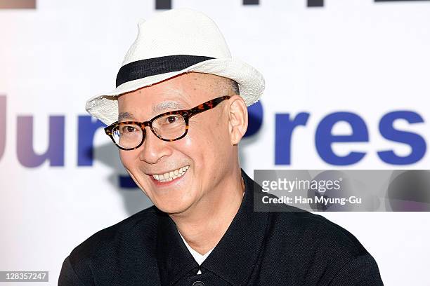 New Currents Head Jury Yonfan from Hong Kong attends new currents jury members press conference during the day two of the 16th Busan International...